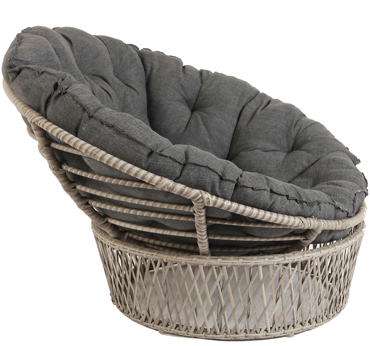 Papasan lepotuoli pyöreä, polyrottinki