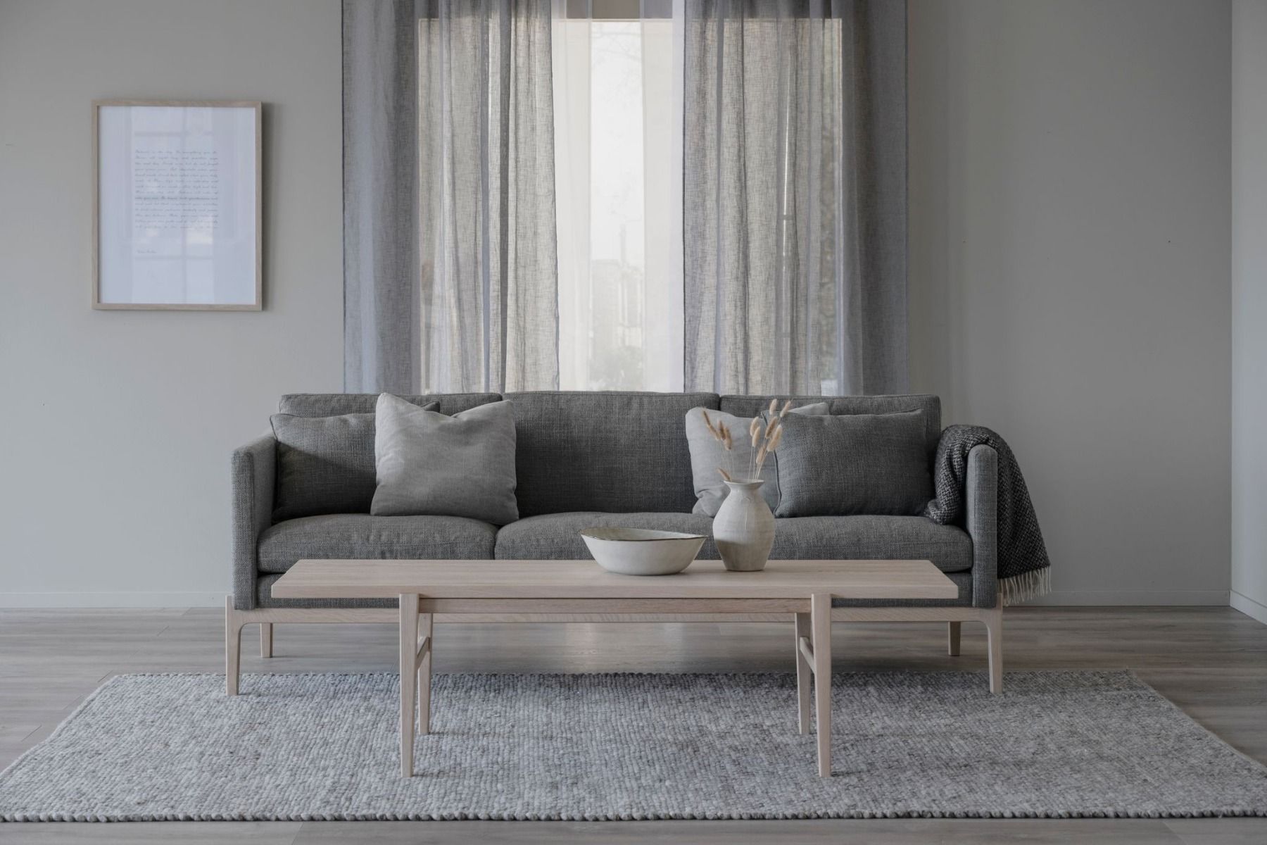 Rowico Ness 3-ist sohva, harmaa