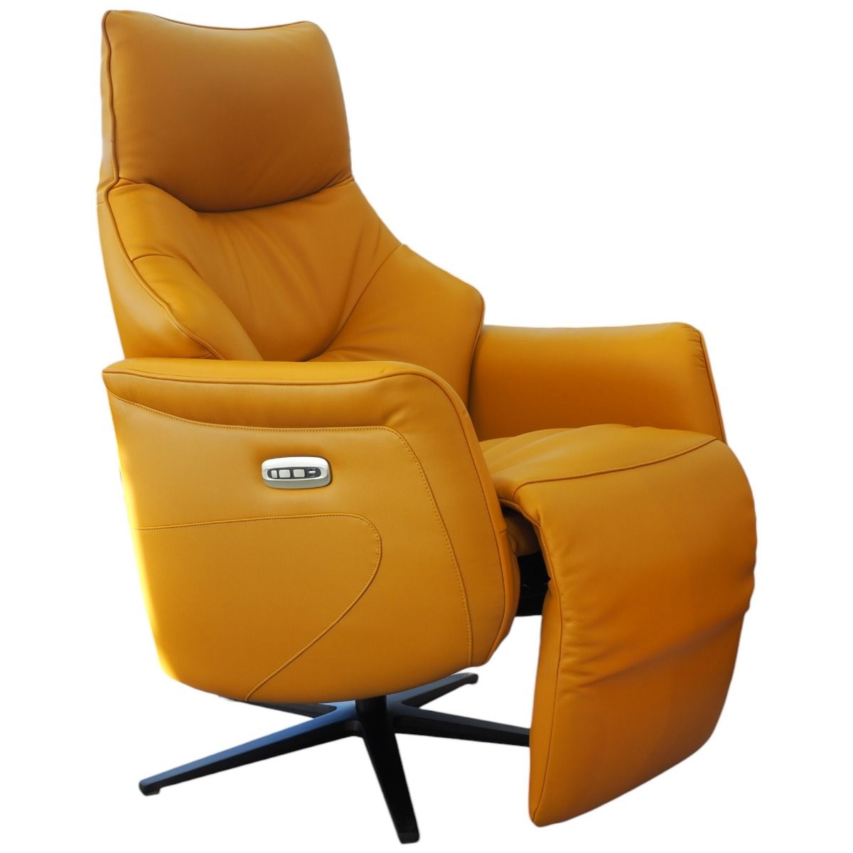 Quatro TV-tuoli sähkötoiminen, keltainen nahka