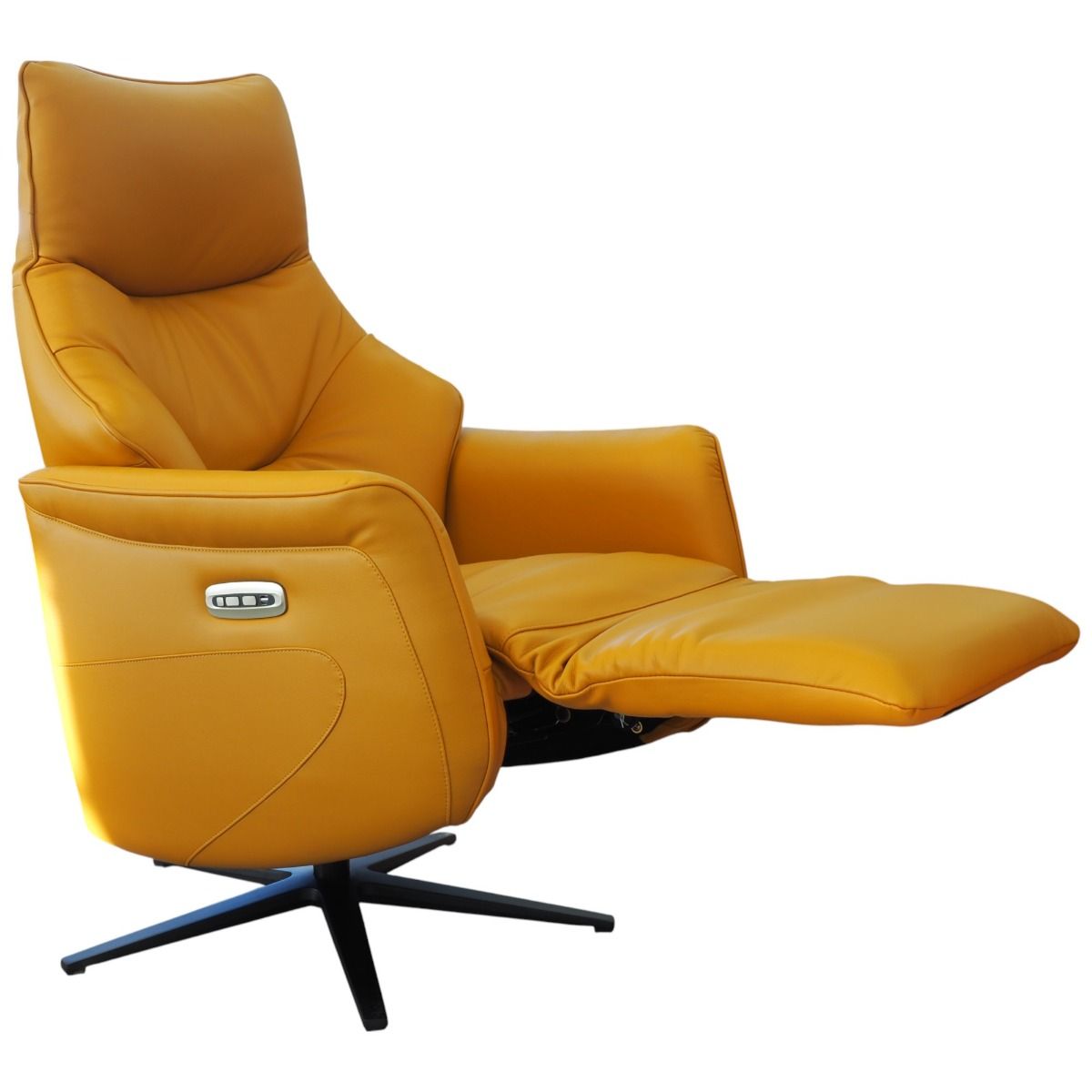 Quatro TV-tuoli sähkötoiminen, keltainen nahka