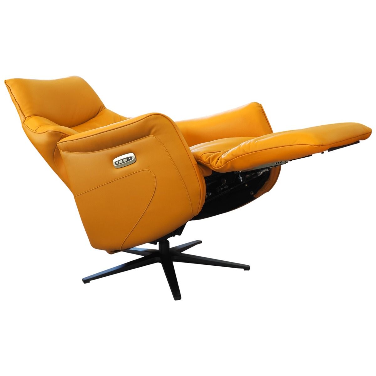 Quatro TV-tuoli sähkötoiminen, keltainen nahka