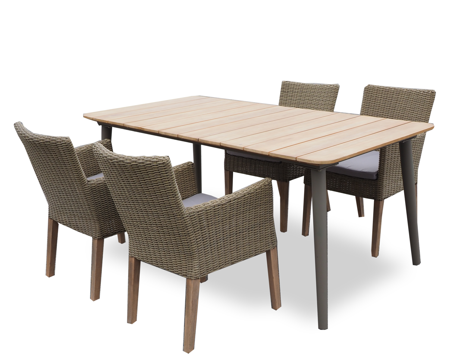 Reims terassipöytä 180cm + 4 Java-tuolia