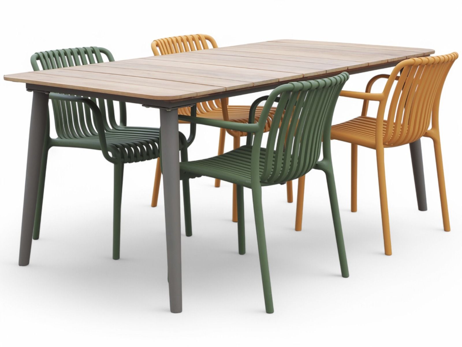 Reims terassipöytä + 4 Brandon tuolia, eri värejä