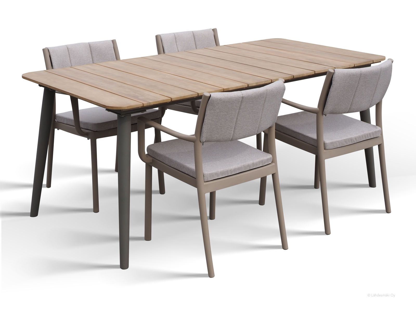 Reims ruokapöytä ulos 180x90 cm puukannella