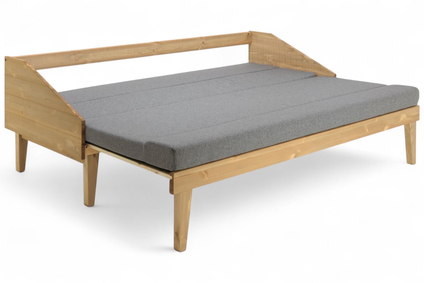 Retro laverisohva avattuna sängyksi