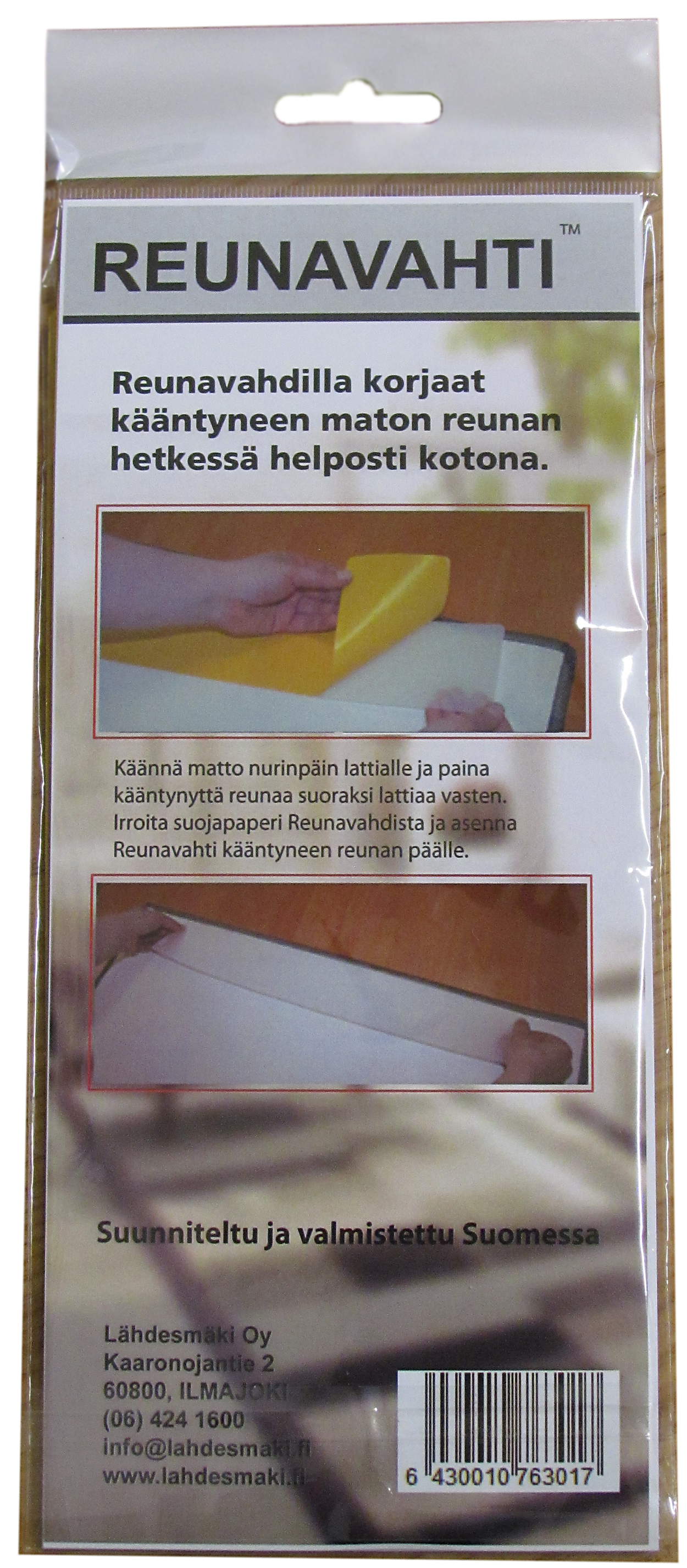 Reunavahti, suoristaa vääntyneet maton reunat