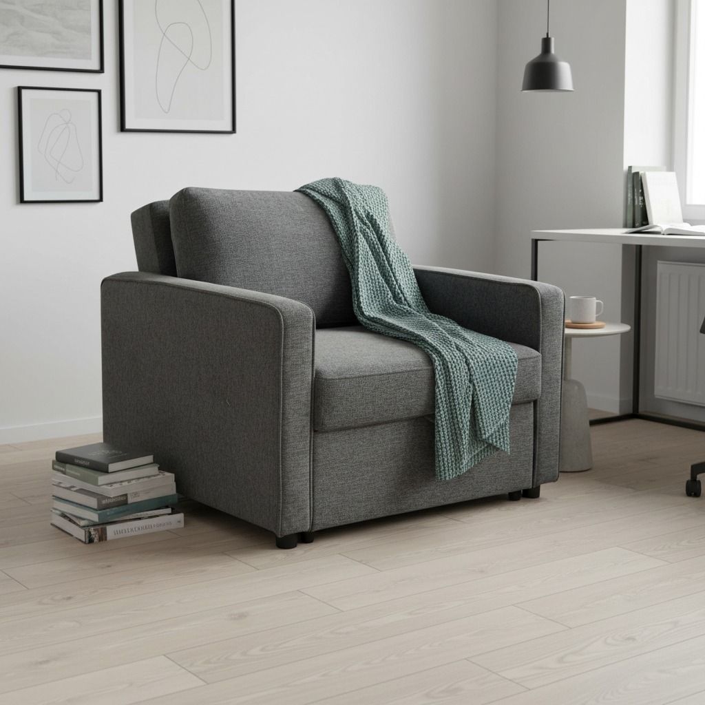 Nojatuoli tummanharmaa vuodemekanismilla eli vuodetuoli