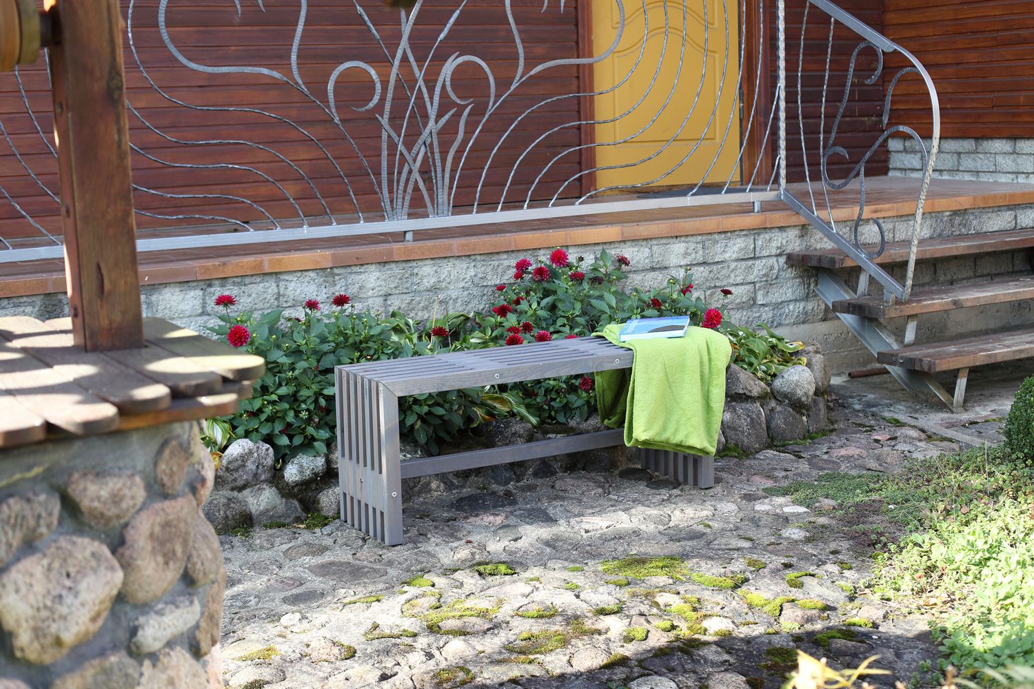 Rima penkki 110cm ulkokäyttöön, harmaa