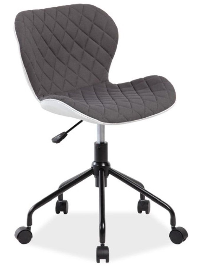 Trendikäs Rino työtuoli valko-harmaa
