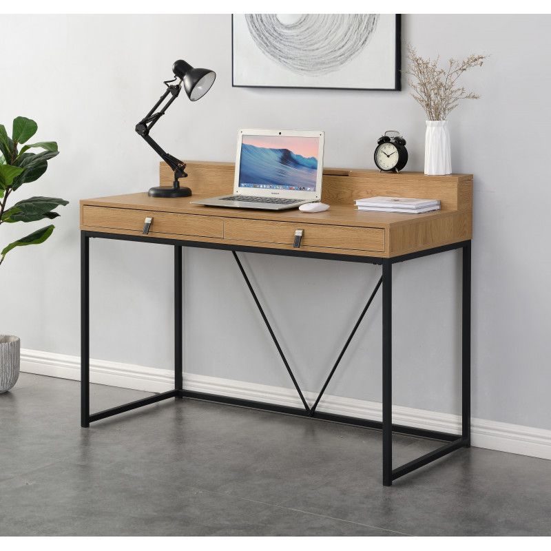 Rock Työpöytä, tammi/musta