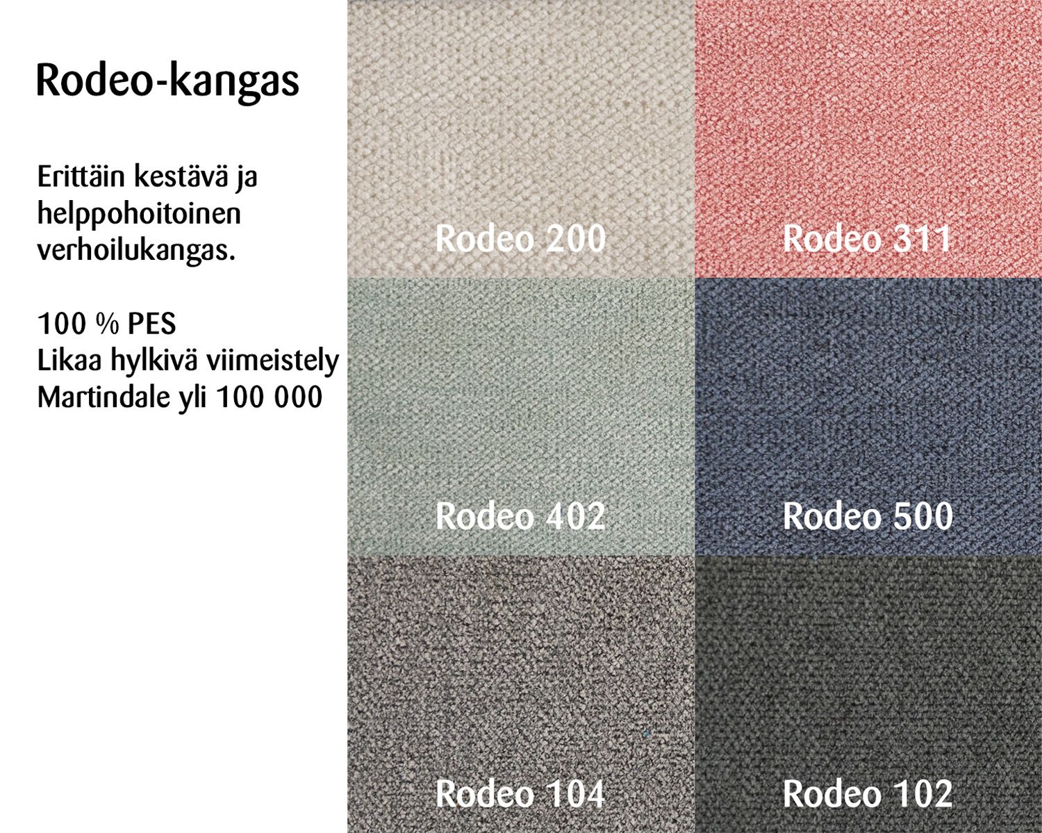 Anne 3-istuttava sohva, eri värejä