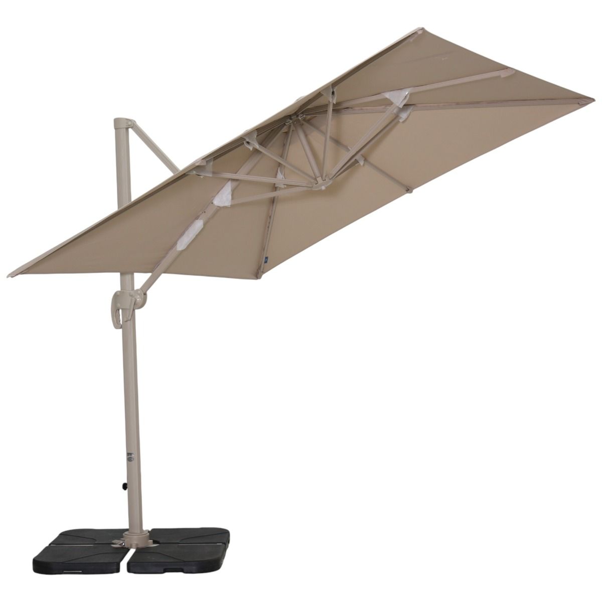 Roman aurinkovarjo 2,5 x 2,5m, hiekan väri