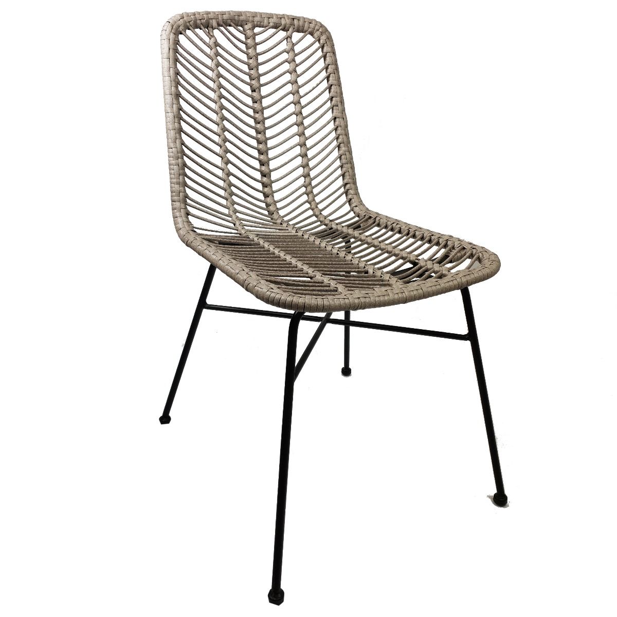 Mikado rottinkituoli, harmaa