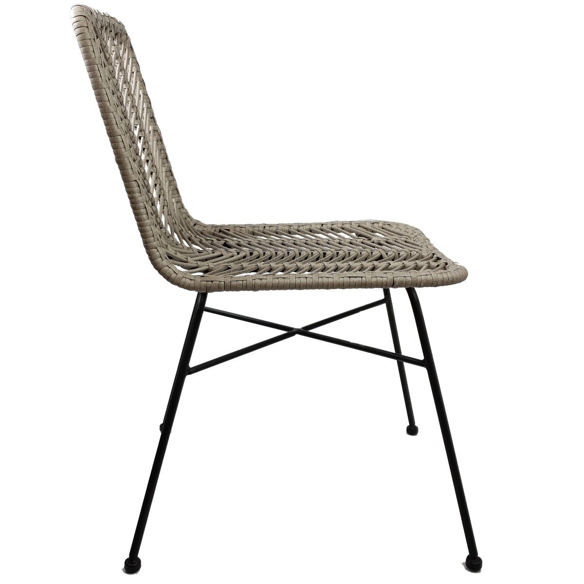 Mikado rottinkituoli, harmaa