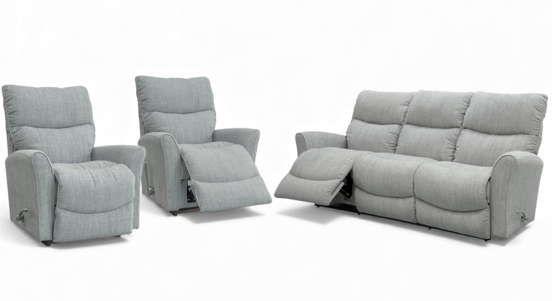 La-Z-Boy sohvakalusto Rowan vaaleanharmaalla kangasverhoilulla