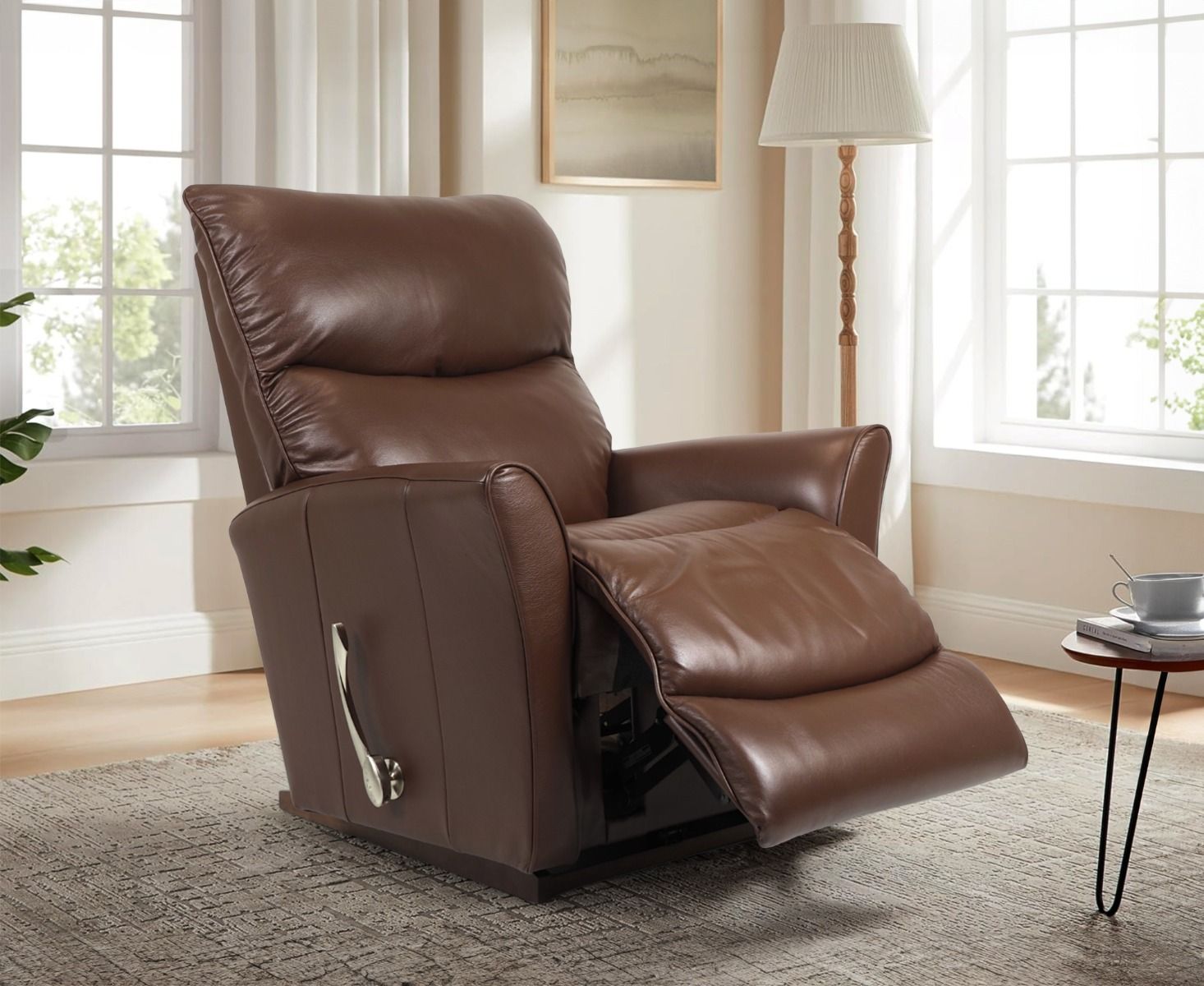 Ruskea mekanismituoli nahkaa