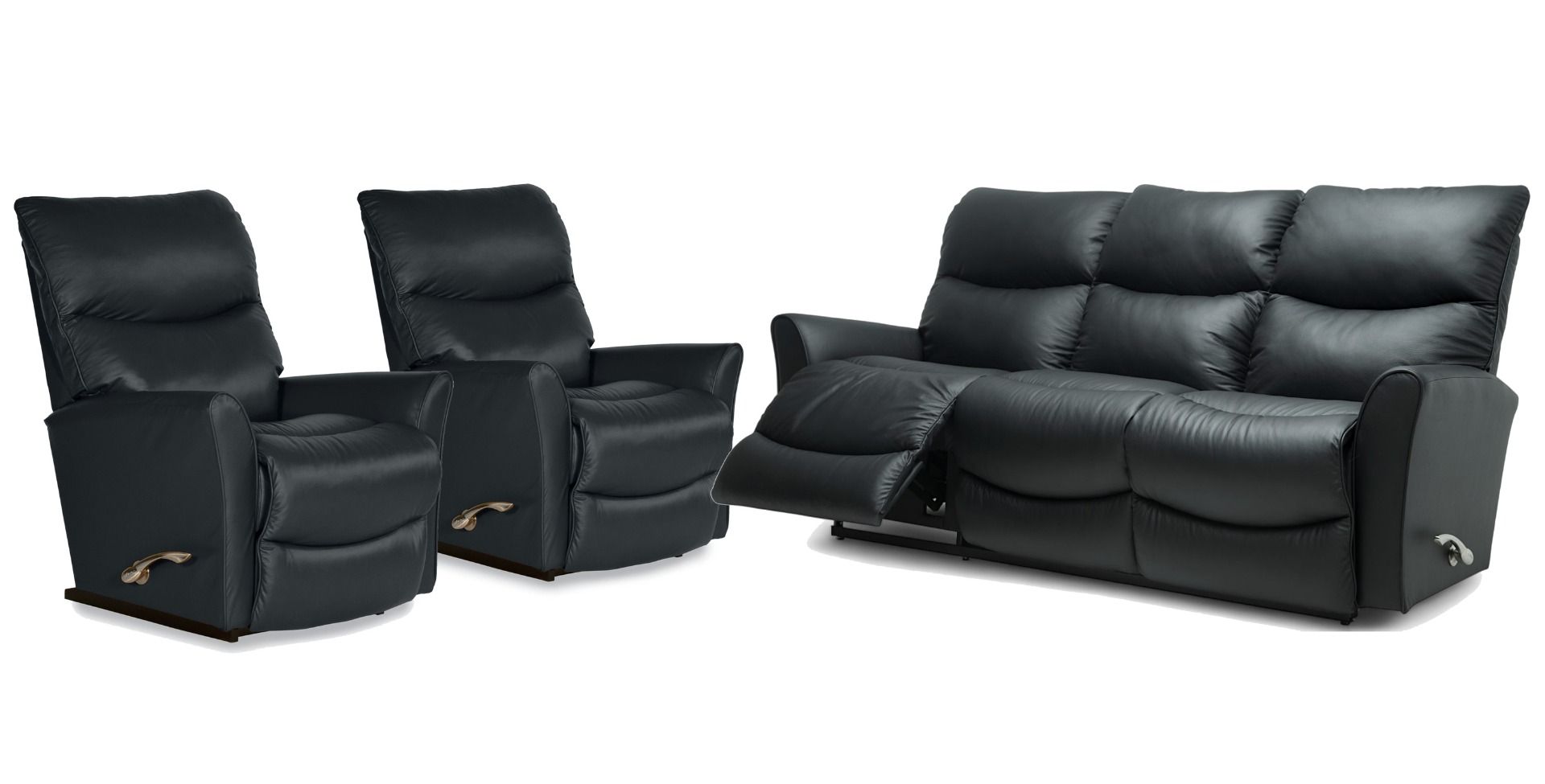 Rowan sohvakalusto mustalla nahkaverhoilulla