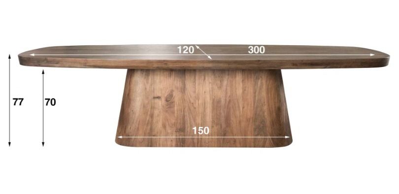 Amsterdam Arcadia ruokapöytä 300x120cm