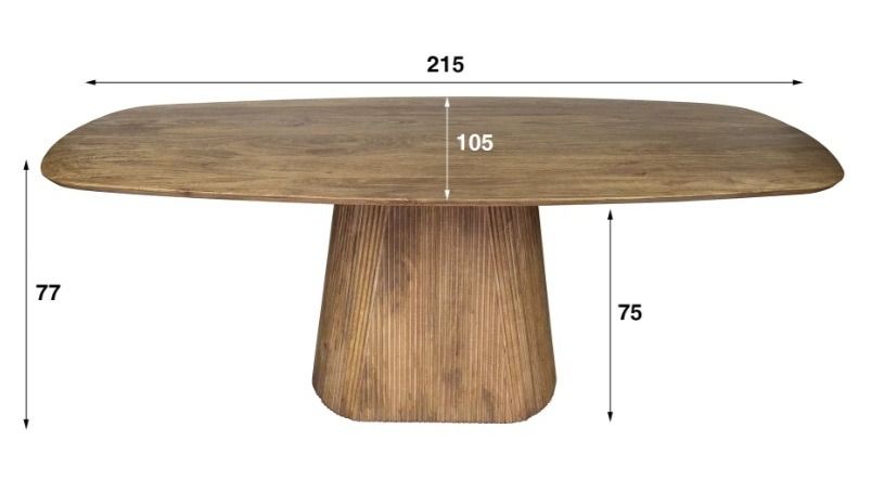 Amsterdam Wave Centro ruokapöytä 215x105cm