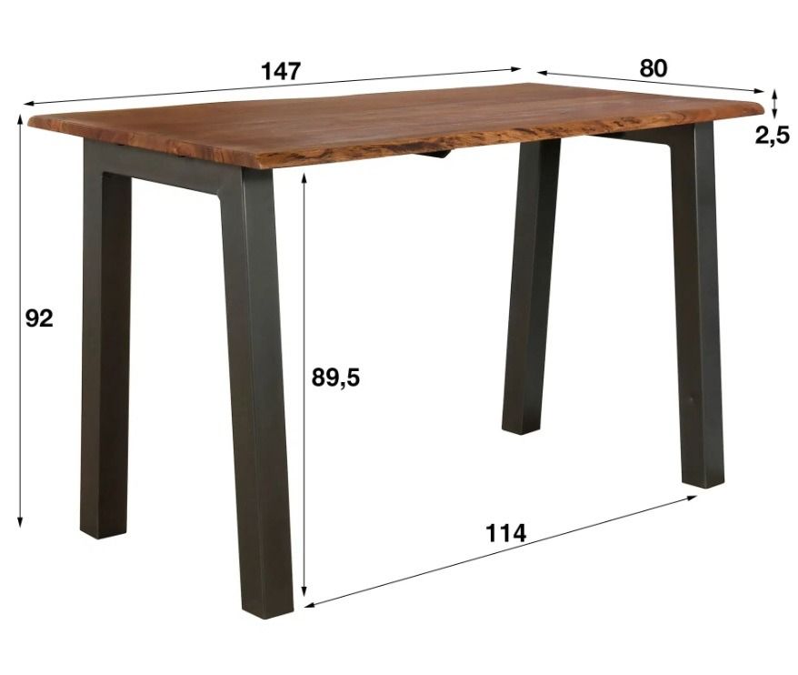 Amsterdam Edge baaripöytä 147x80cm