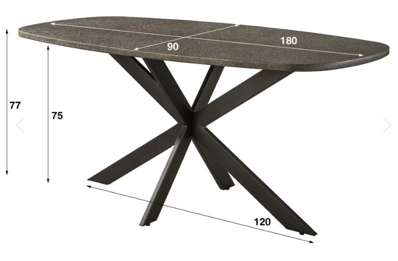 Amsterdam Bronvik ruokapöytä 180cm