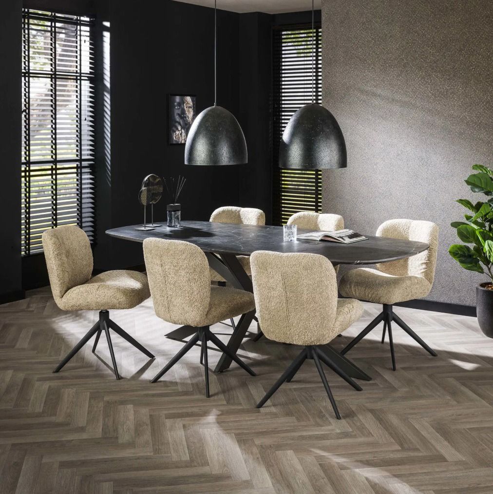 Amsterdam Onyx Cross ruokapöytä 215cm