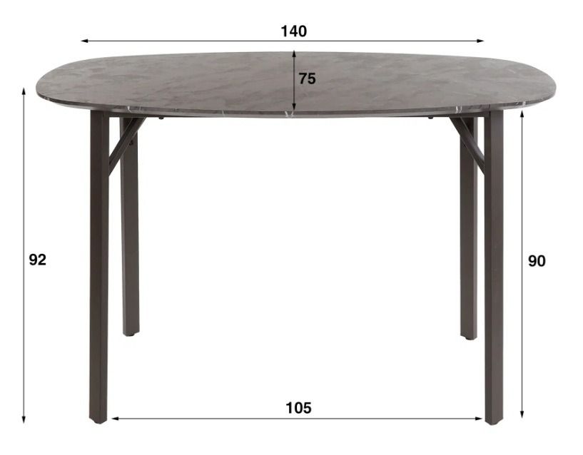 Amsterdam Onyx baaripöytä 140cm