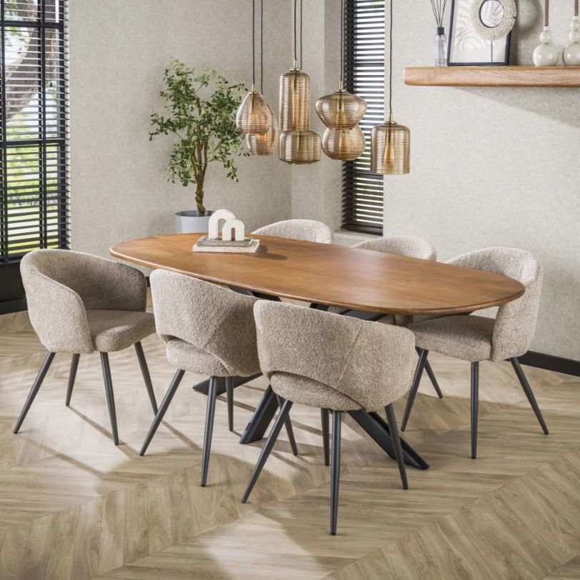 Amsterdam Cliff ruokapöytä 215cm, mangopuu