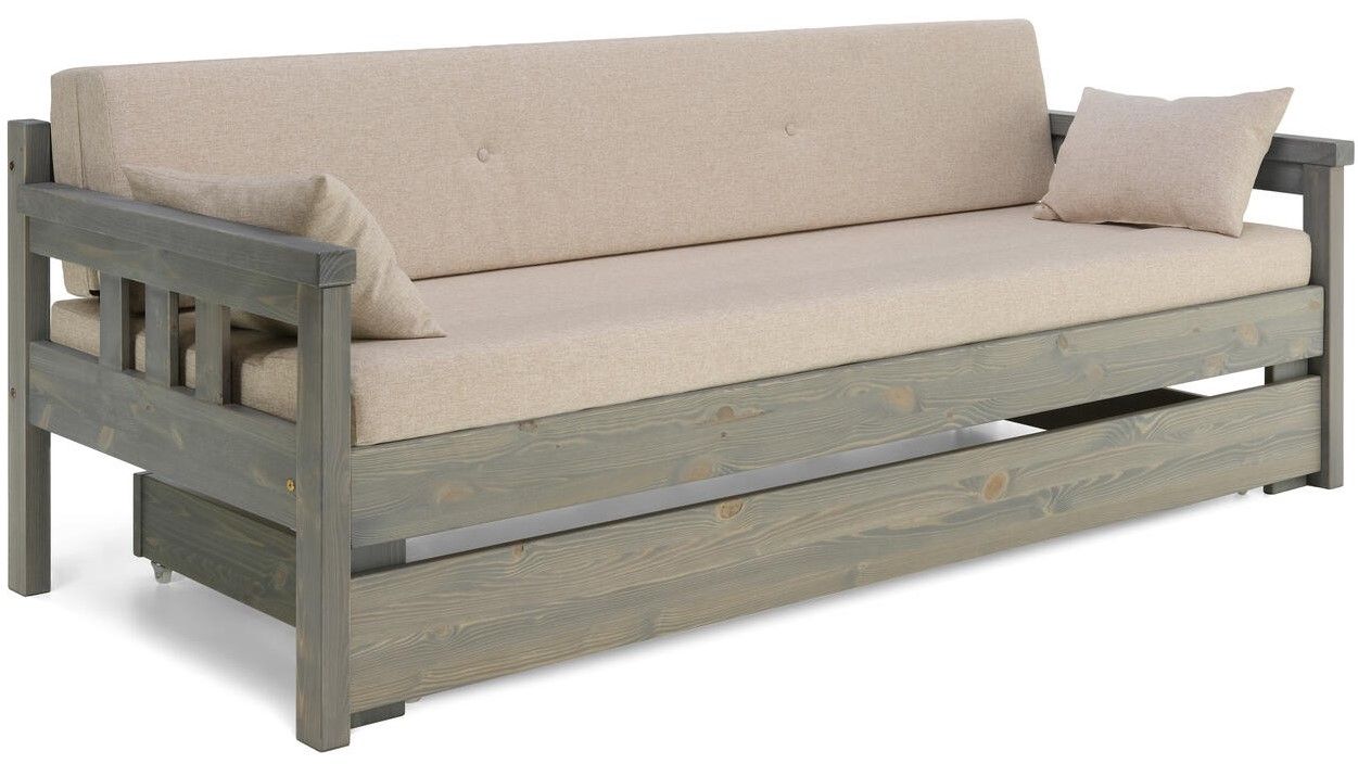 Sami 3-ist laverisohva vuodevaatelaatikolla, harmaa