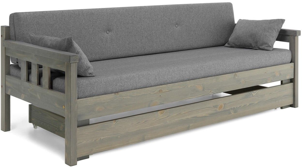 Sami 3-ist laverisohva vuodevaatelaatikolla, harmaa