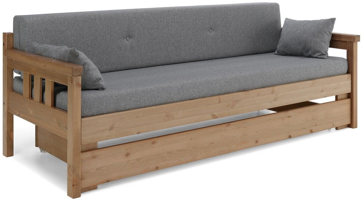 Sami 3-ist laverisohva vuodevaatelaatikolla, ruskea