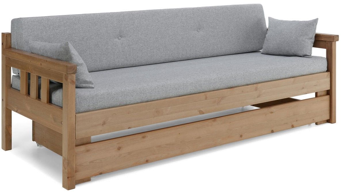 Sami 3-ist laverisohva vuodevaatelaatikolla, ruskea