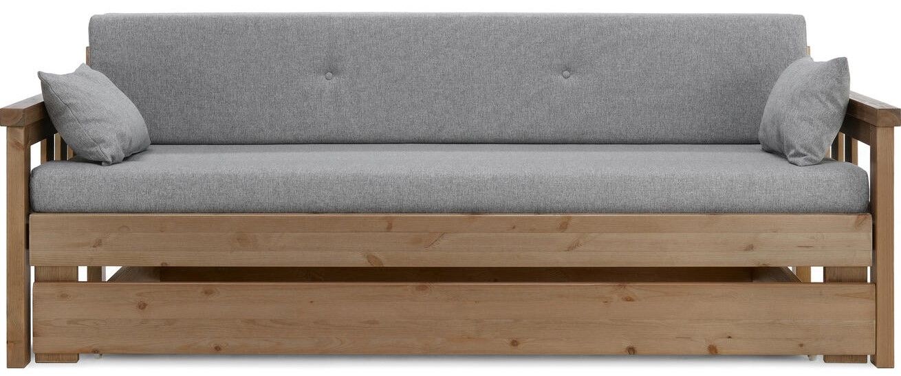 Sami 3-ist laverisohva vuodevaatelaatikolla, ruskea