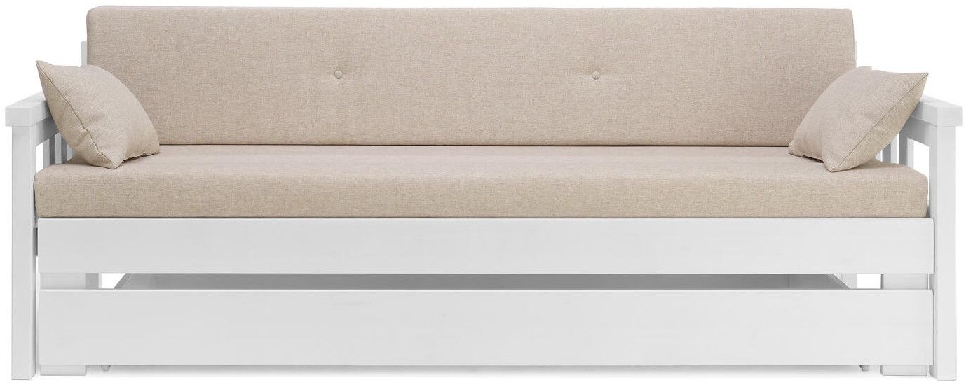 Sami 3-ist laverisohva vuodevaatelaatikolla, valkoinen