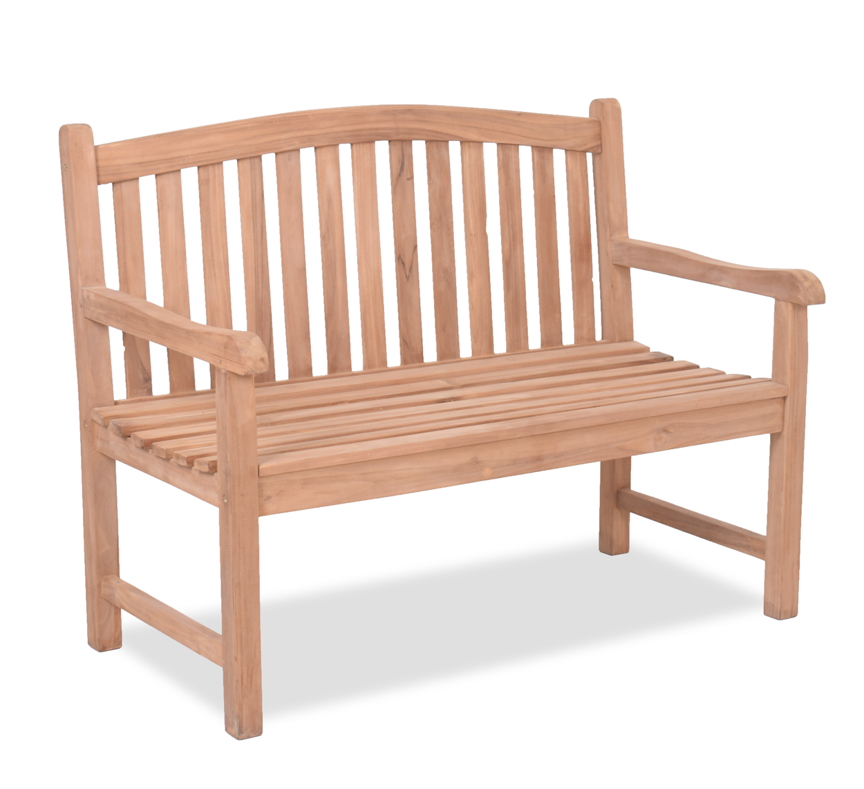 Samos 120cm leveä puutarhapenkki, materiaali Teak Golden