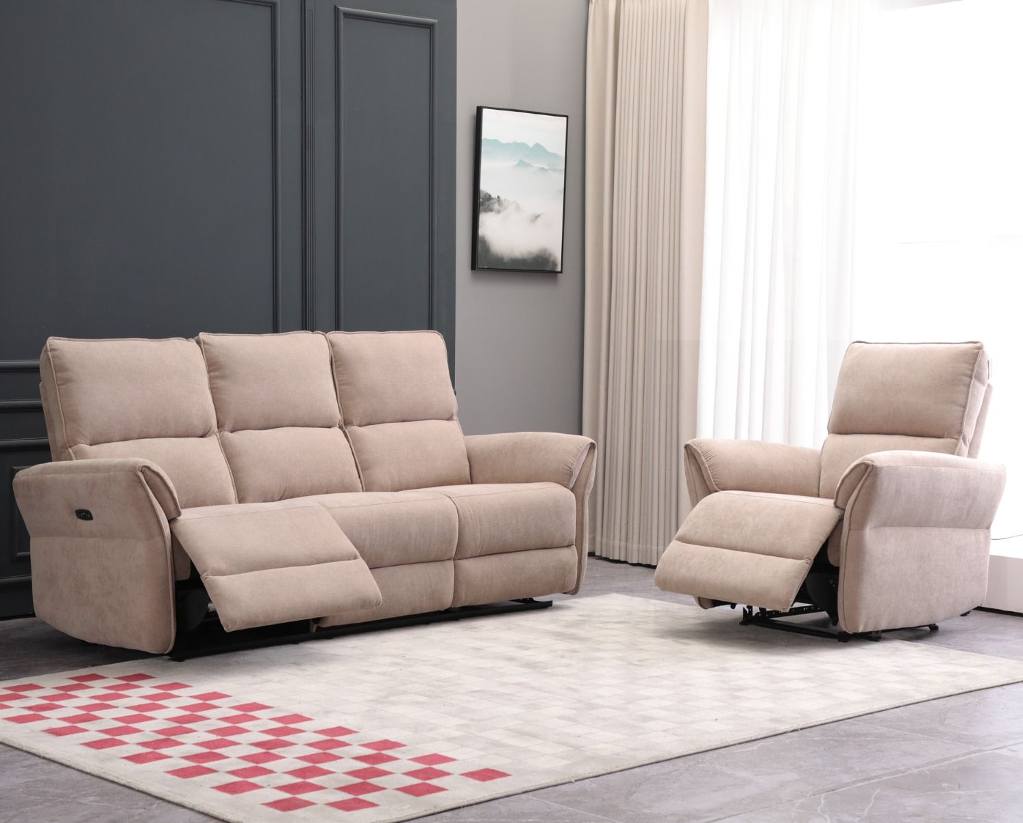 Sandra sähkömekanismi sohvat 3+1+1