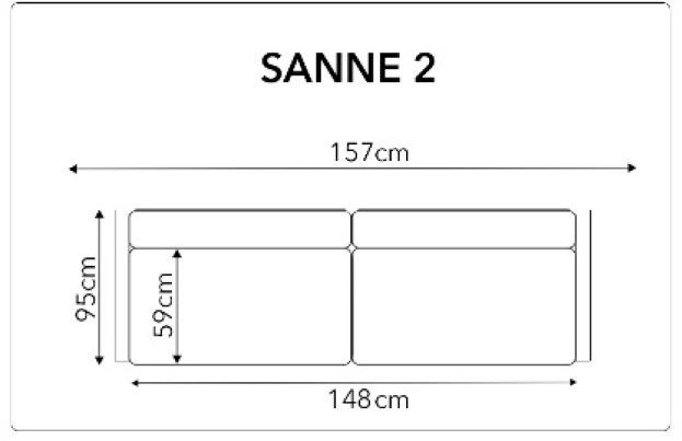 Sanne sohva 2-ist., eri värejä