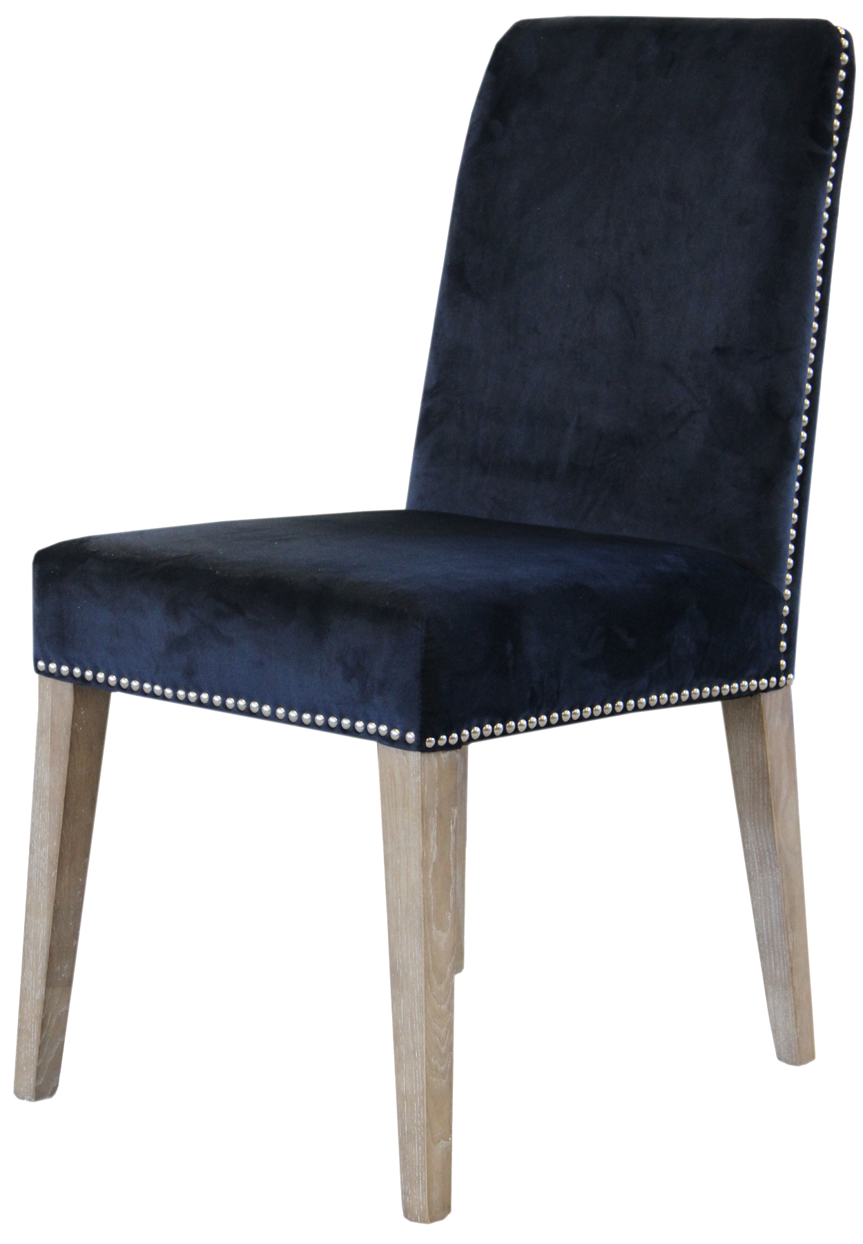 Seine samettituoli, tummansininen