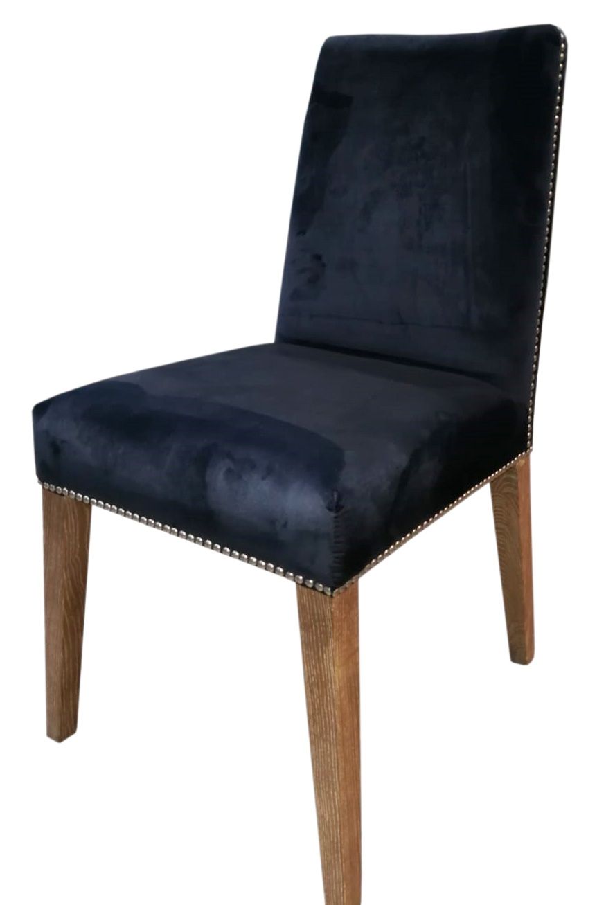 Seine samettituoli, tummansininen