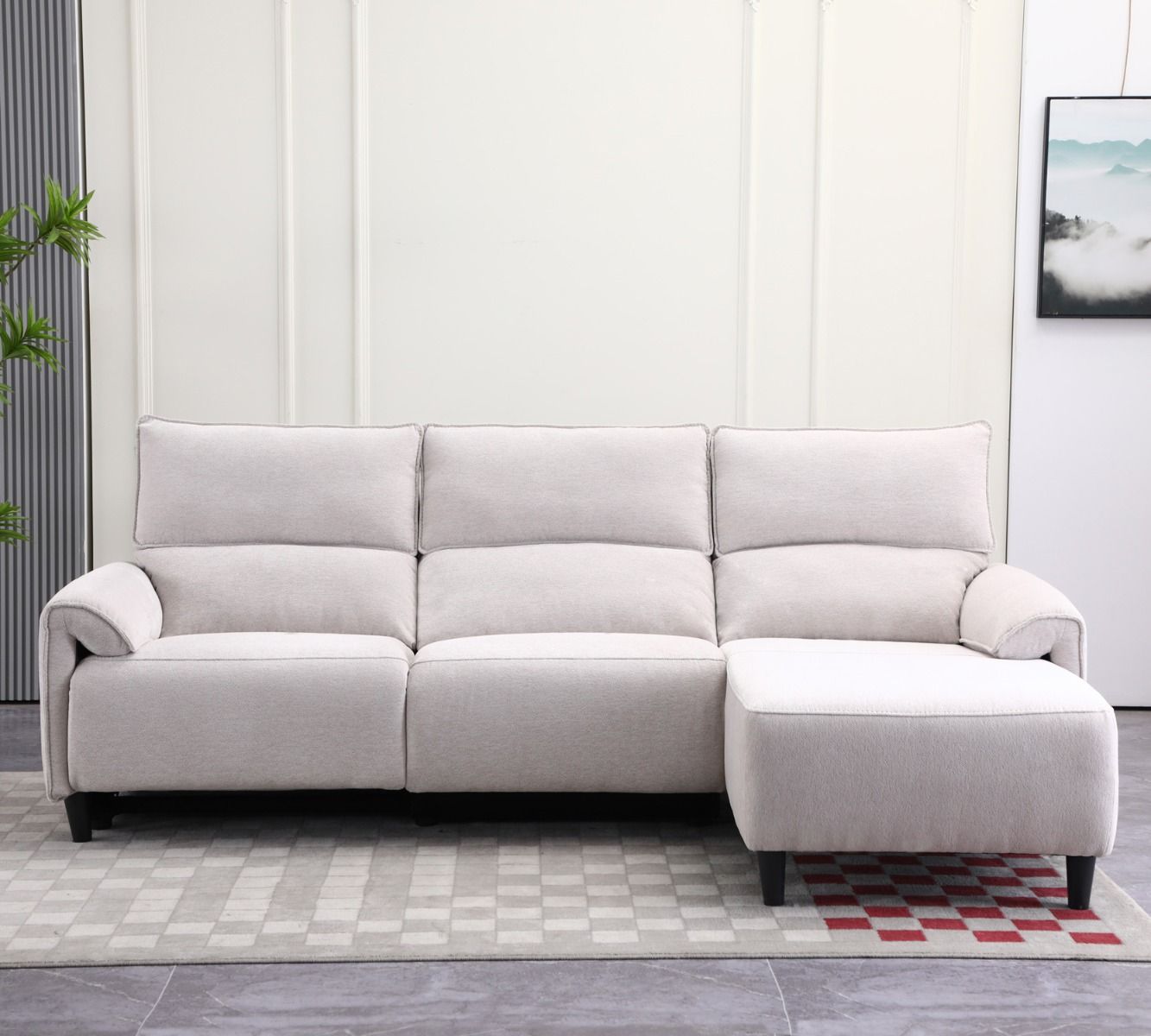 Select divaanisohva sähkömekanismilla, beige