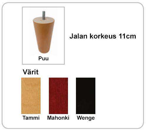 Senna vuodesohva, eri värejä