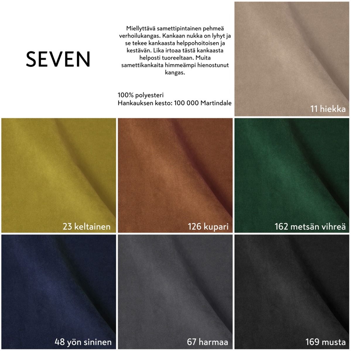 Neiser Toscana avokulmasohva, eri värejä