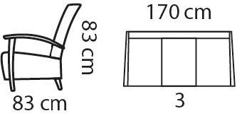 Unico Sofia 3-istuttava nahkasohva, eri värejä
