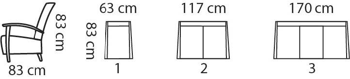 Unico Sofia 2-istuttava sohva, eri värivaihtoehtoja