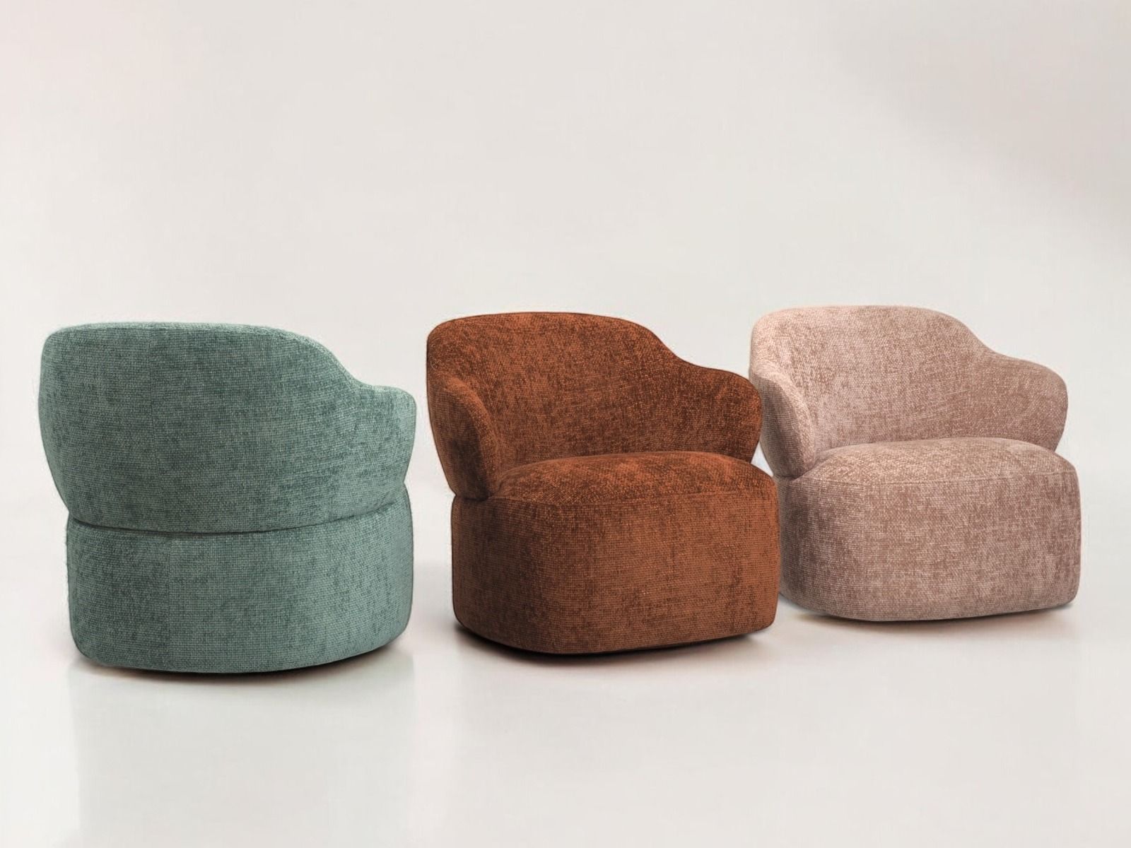 Sofia pyörivä nojatuoli, turkoosin vihreä