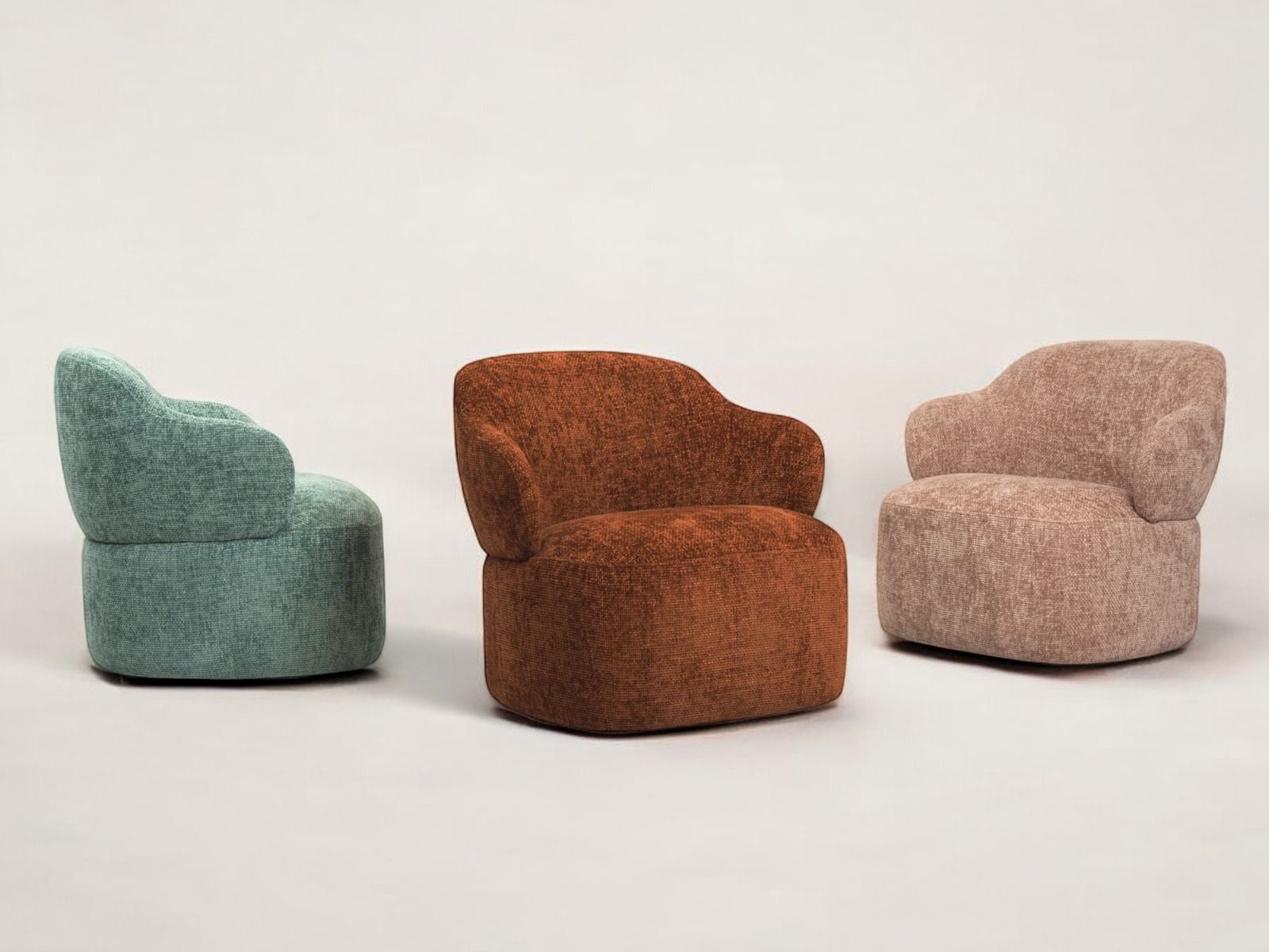 Sofia pyörivä nojatuoli, turkoosin vihreä