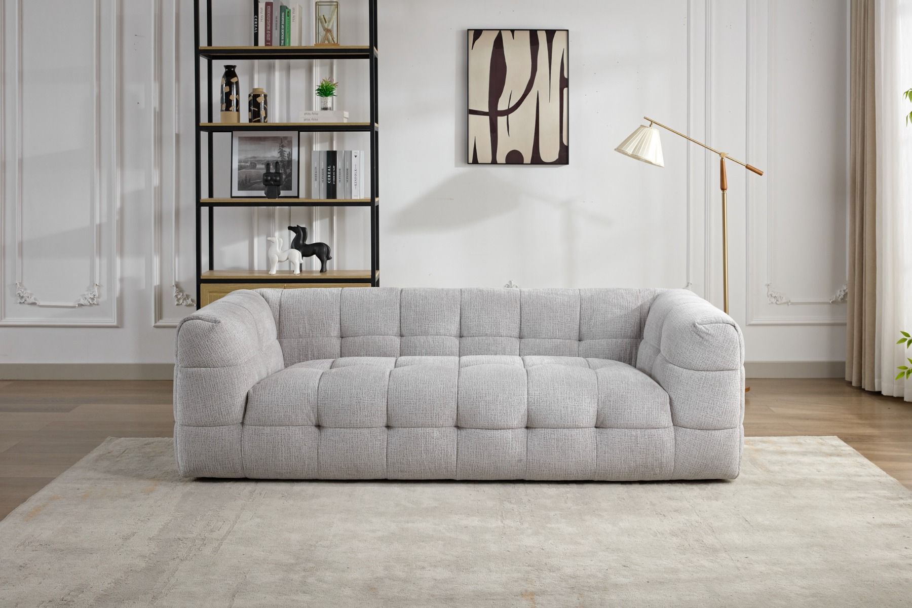 Soho 3-ist sohva vaaleanharmaa