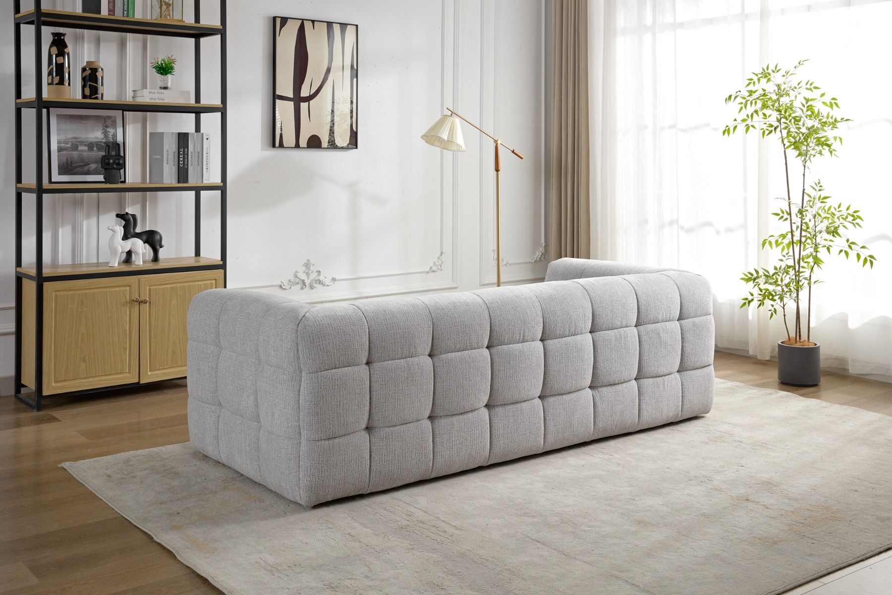 Soho 3-ist sohva vaaleanharmaa