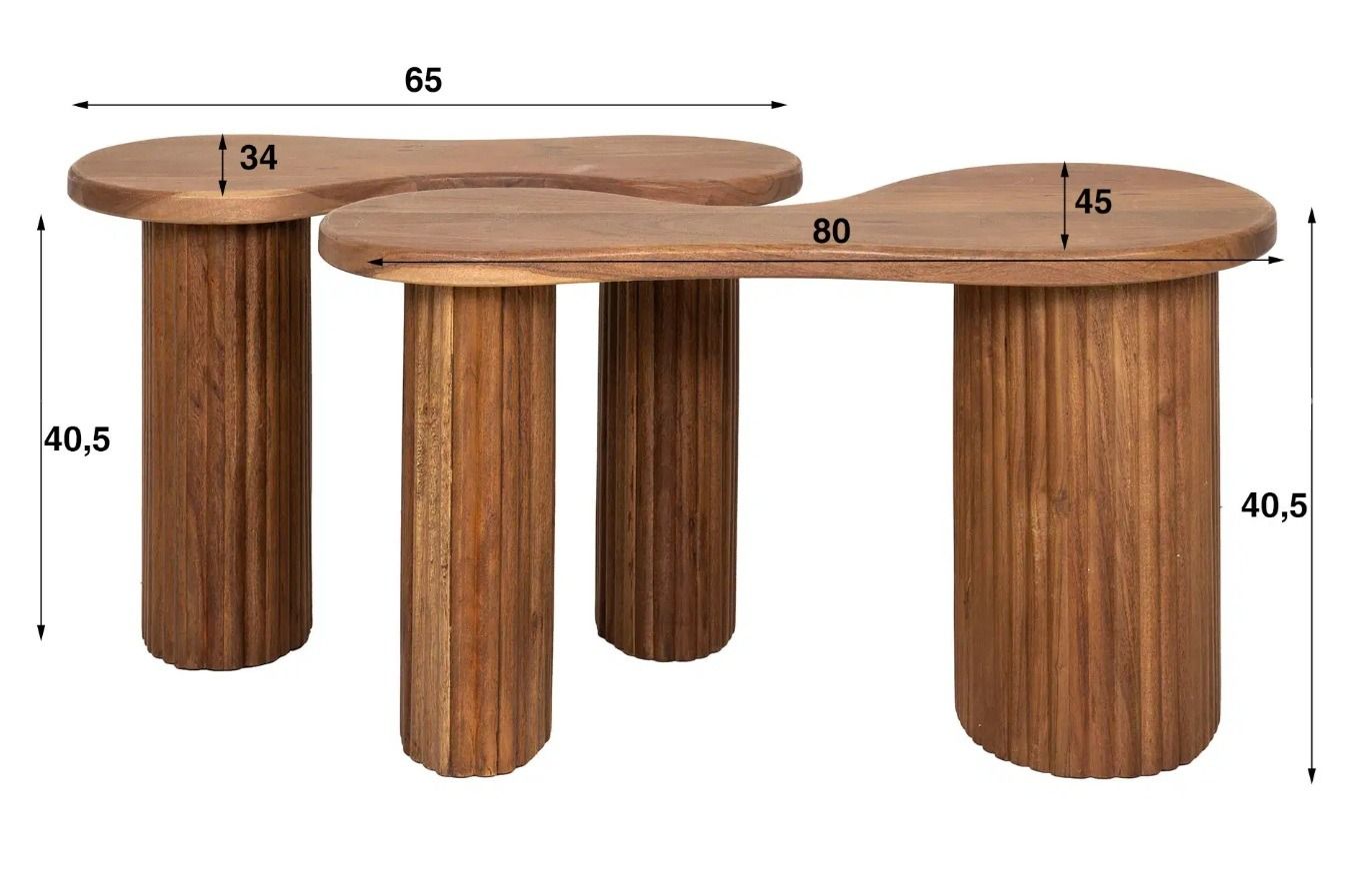 Amsterdam Fuse sohvapöytäsarja, akaasia