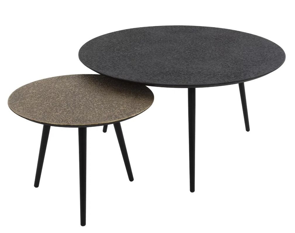 Amsterdam Metallic sohvapöytäsarja, harmaa